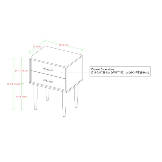 Walker Edison Slate Gray Modern Side Table